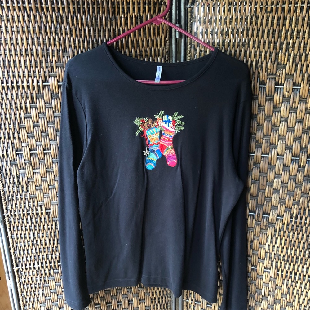 Women’s Christmas Long Sleeve Shirt Size Large EUC